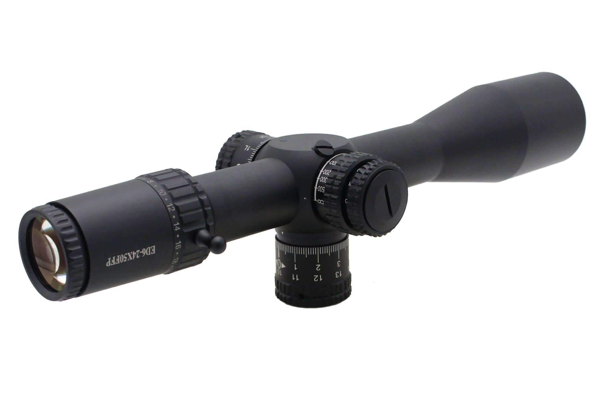 Military rifle scope 6-24x50 reticle with red light - ED6-24X50FFPSIR